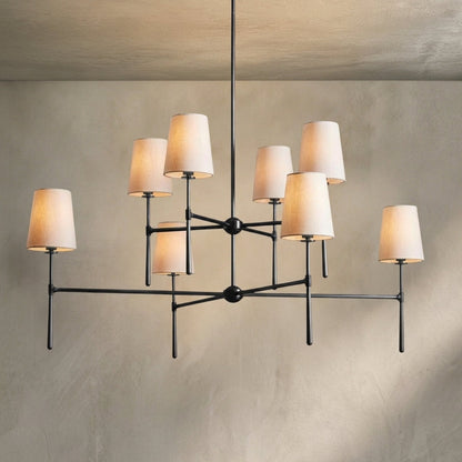 Morylighting Veridian 2-Tier Round Chandelier 48" Diameter - Background Shot