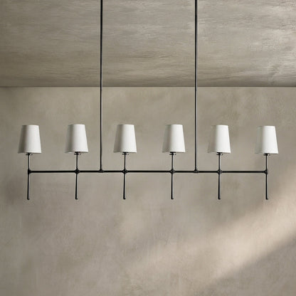 Morylighting Aura Linear Chandelier 5/6 Light - Background Shot