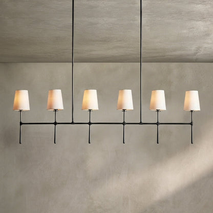 Morylighting Aura Linear Chandelier 5/6 Light - Background Shot