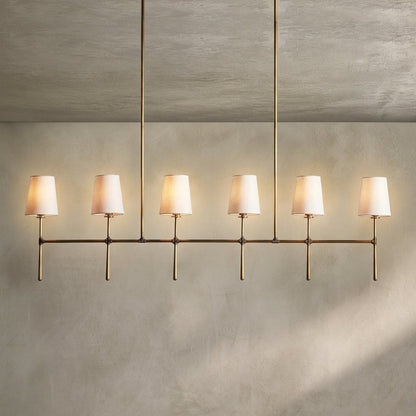 Morylighting Aura Linear Chandelier 5/6 Light - Background Shot
