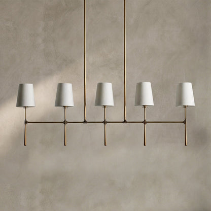 Morylighting Aura Linear Chandelier 5/6 Light - Background Shot