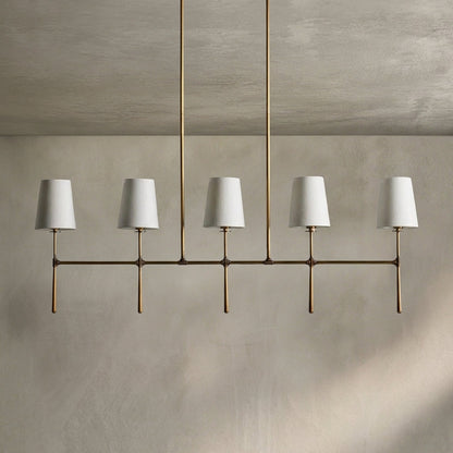 Morylighting Aura Linear Chandelier 5/6 Light - Background Shot