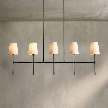 Morylighting Aura Linear Chandelier 5/6 Light - Background Shot