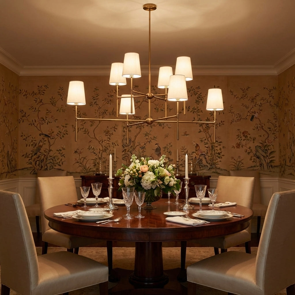 Morylighting Veridian 2-Tier Round Chandelier 48" Diameter - formal American dining room