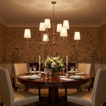 Morylighting Veridian 2-Tier Round Chandelier 48" Diameter - formal American dining room