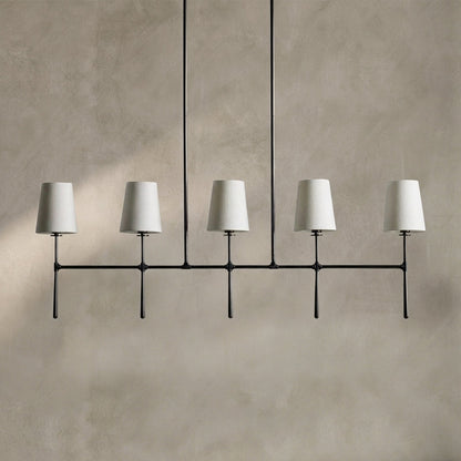 Morylighting Aura Linear Chandelier 5/6 Light - Background Shot
