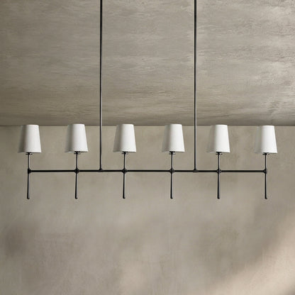 Morylighting Aura Linear Chandelier 5/6 Light - Background Shot