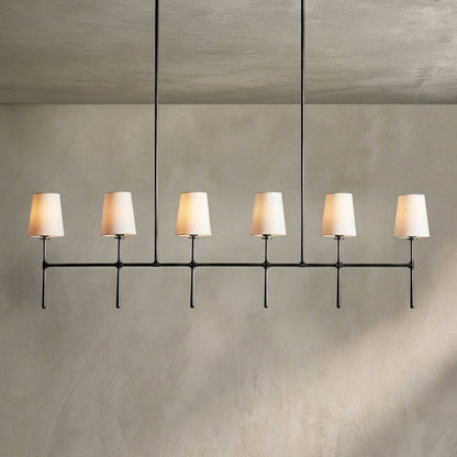 Morylighting Aura Linear Chandelier 5/6 Light - Background Shot