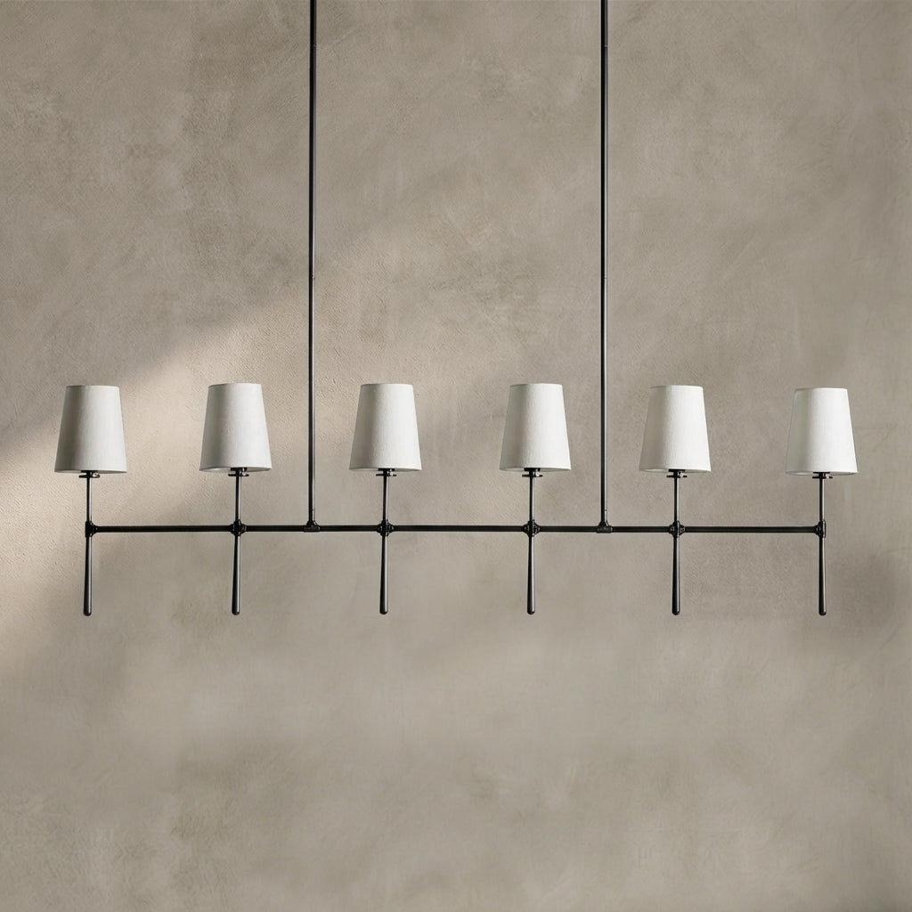 Morylighting Aura Linear Chandelier 5/6 Light - Background Shot