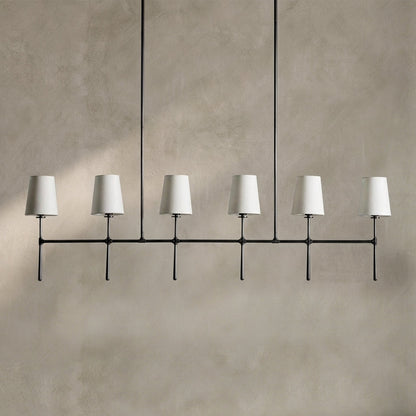 Morylighting Aura Linear Chandelier 5/6 Light - Background Shot