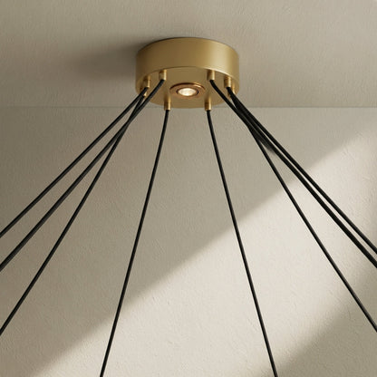 Tricolordeer Celestial Aura 2-Tier Round Chandelier 60" - Background Shot