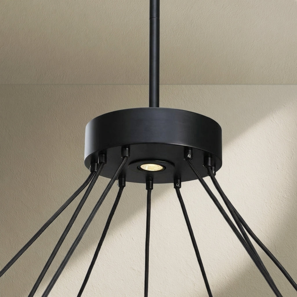 Tricolordeer Celestial Aura 2-Tier Round Chandelier 60" - Background Shot
