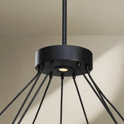 Tricolordeer Celestial Aura 2-Tier Round Chandelier 60" - Background Shot