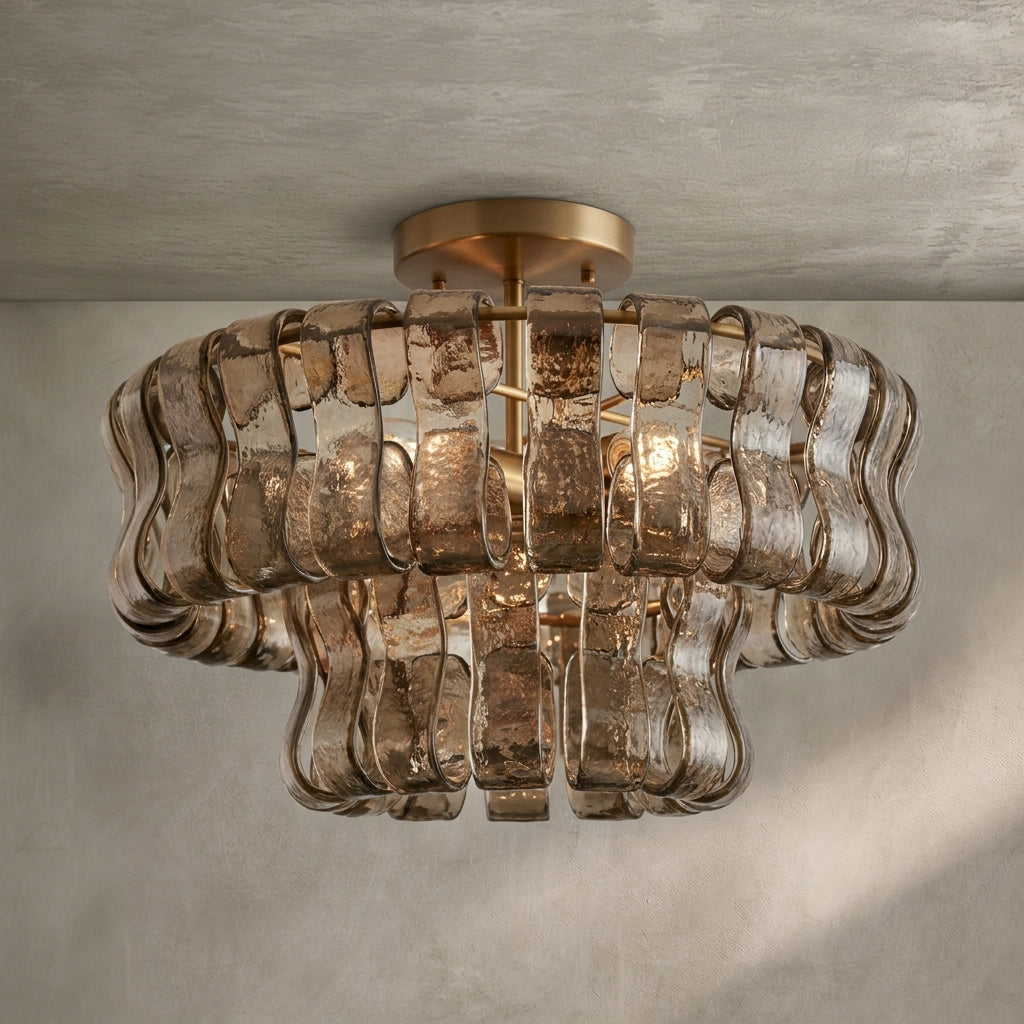 Morylighting Veridian Radiance Flush Mount 18" Diameter - Background Shot
