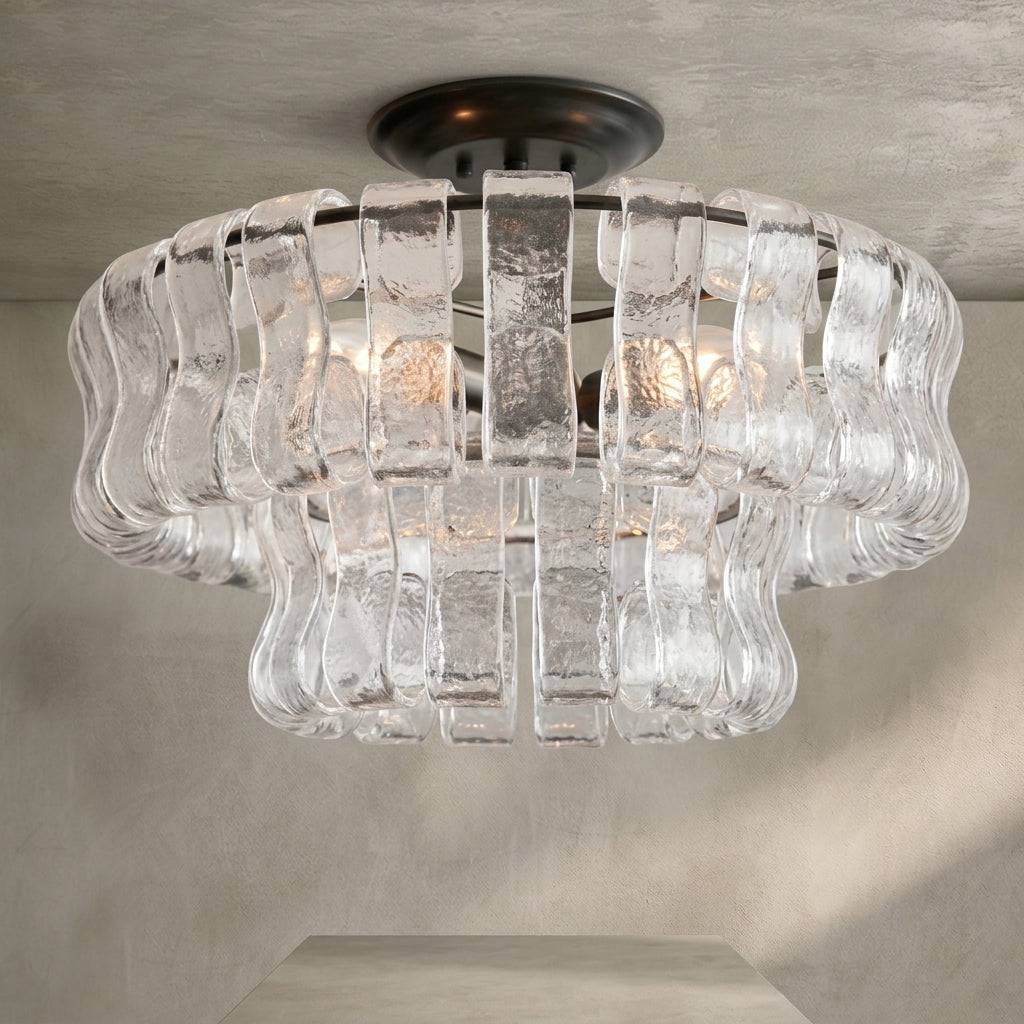 Morylighting Veridian Radiance Flush Mount 18" Diameter - Background Shot