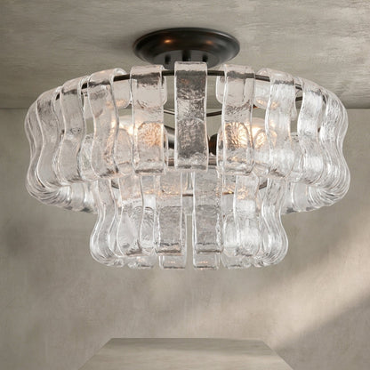 Morylighting Veridian Radiance Flush Mount 18" Diameter - Background Shot