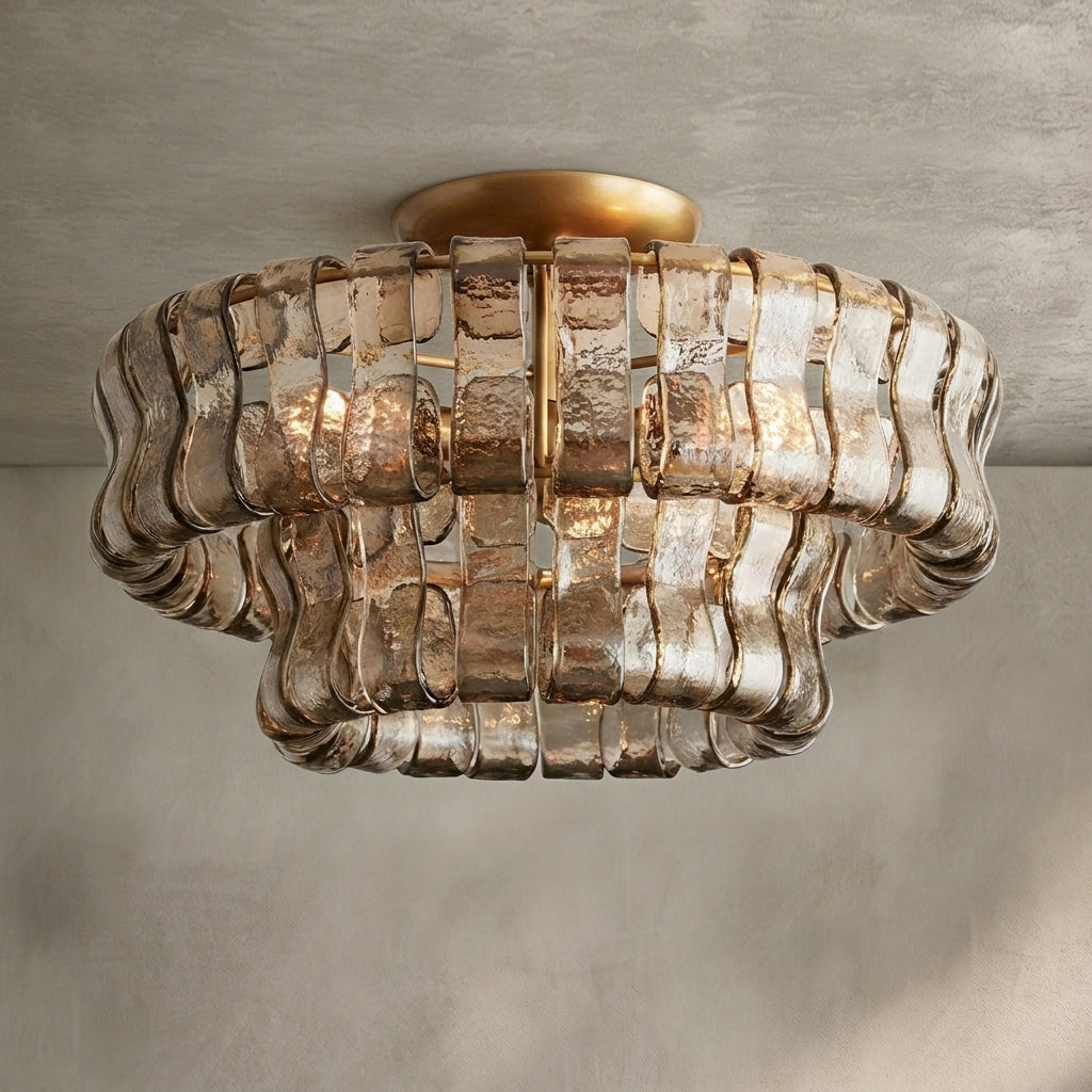 Morylighting Veridian Radiance Flush Mount 18" Diameter - Background Shot