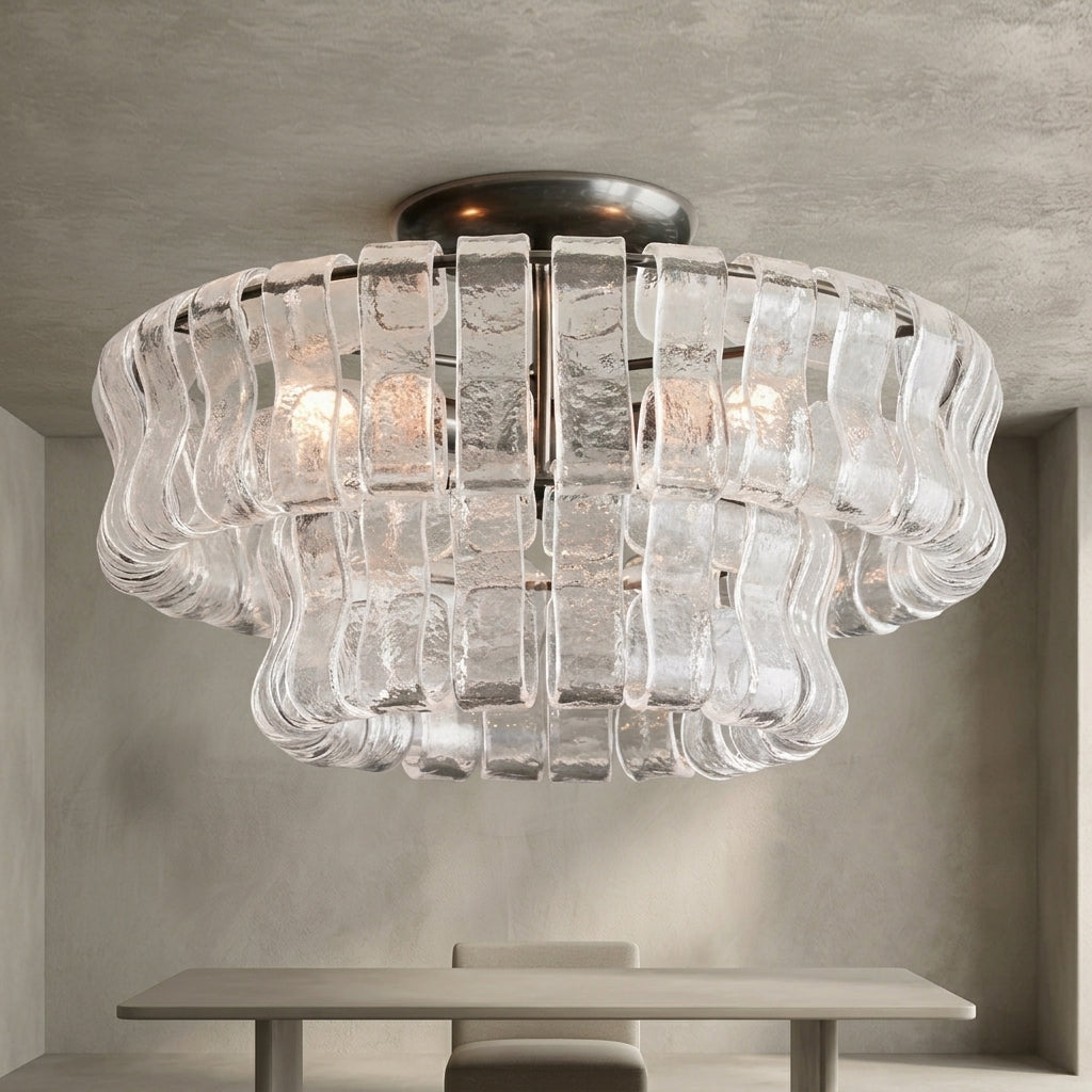 Morylighting Veridian Radiance Flush Mount 18" Diameter - Background Shot