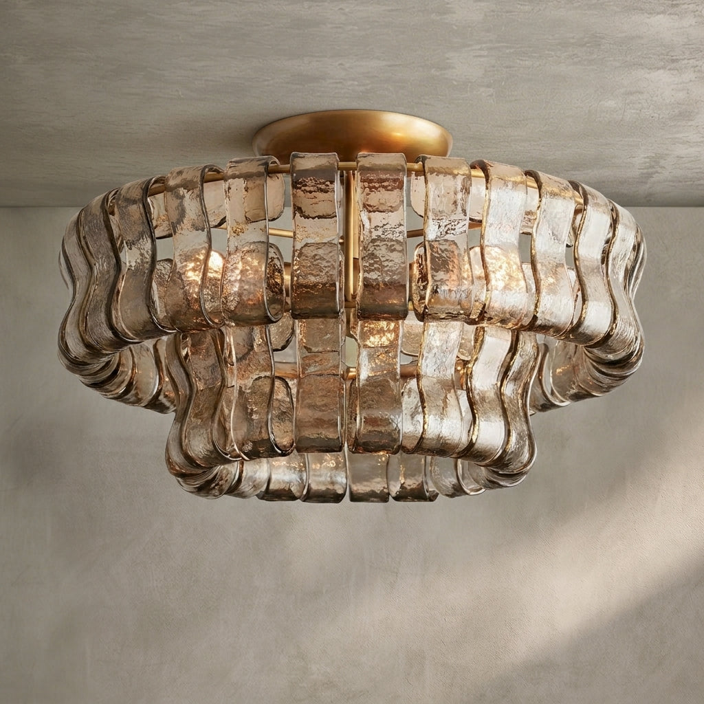 Morylighting Veridian Radiance Flush Mount 18" Diameter - Background Shot