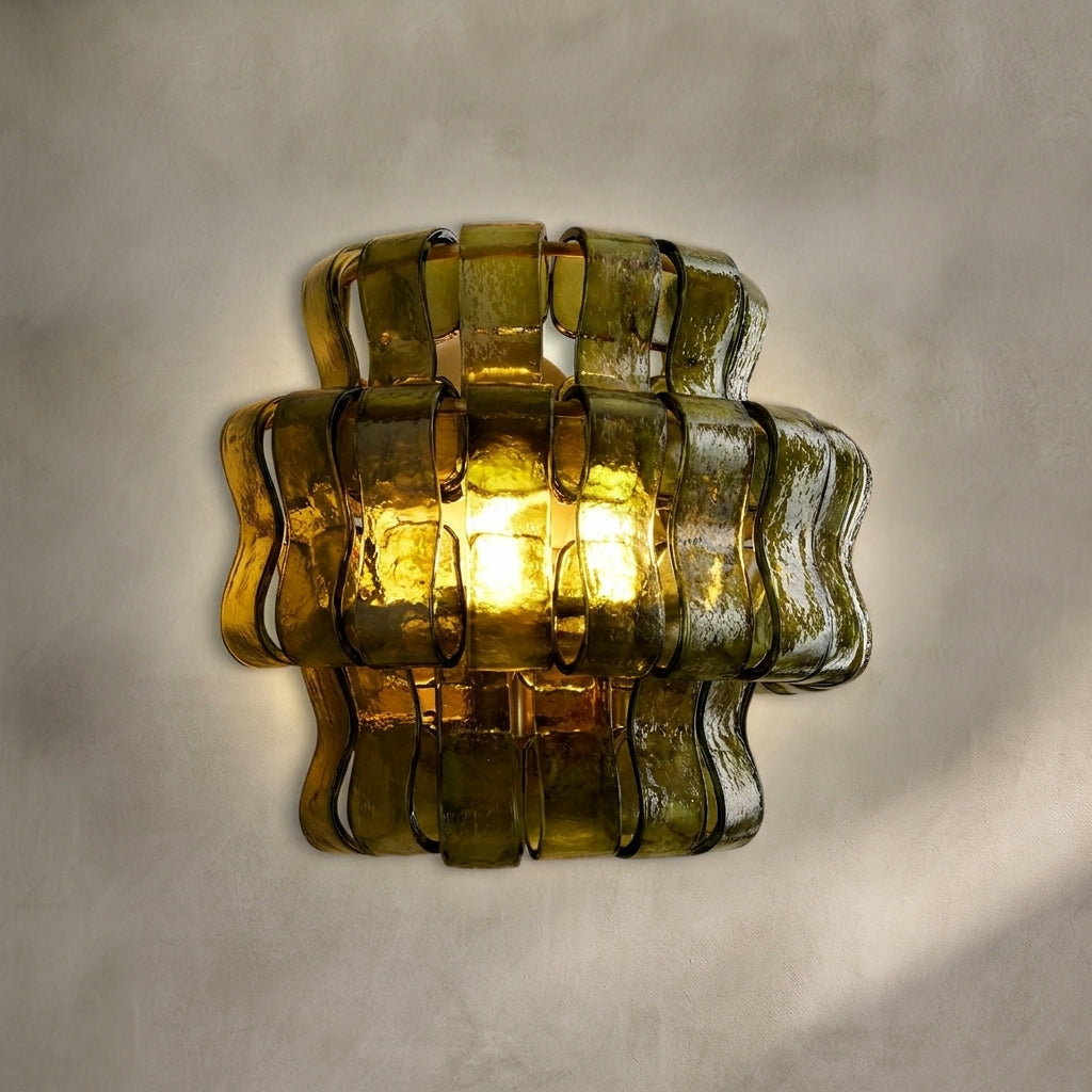 Morylighting Veridian Artisan Glass Sconce - Background Shot