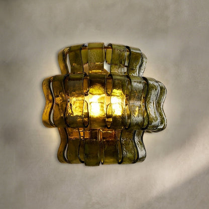 Morylighting Veridian Artisan Glass Sconce - Background Shot