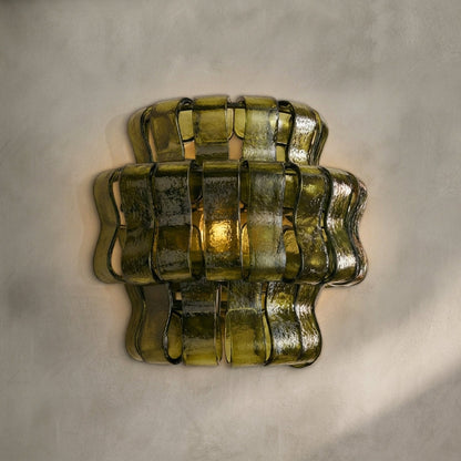 Morylighting Veridian Artisan Glass Sconce - Background Shot