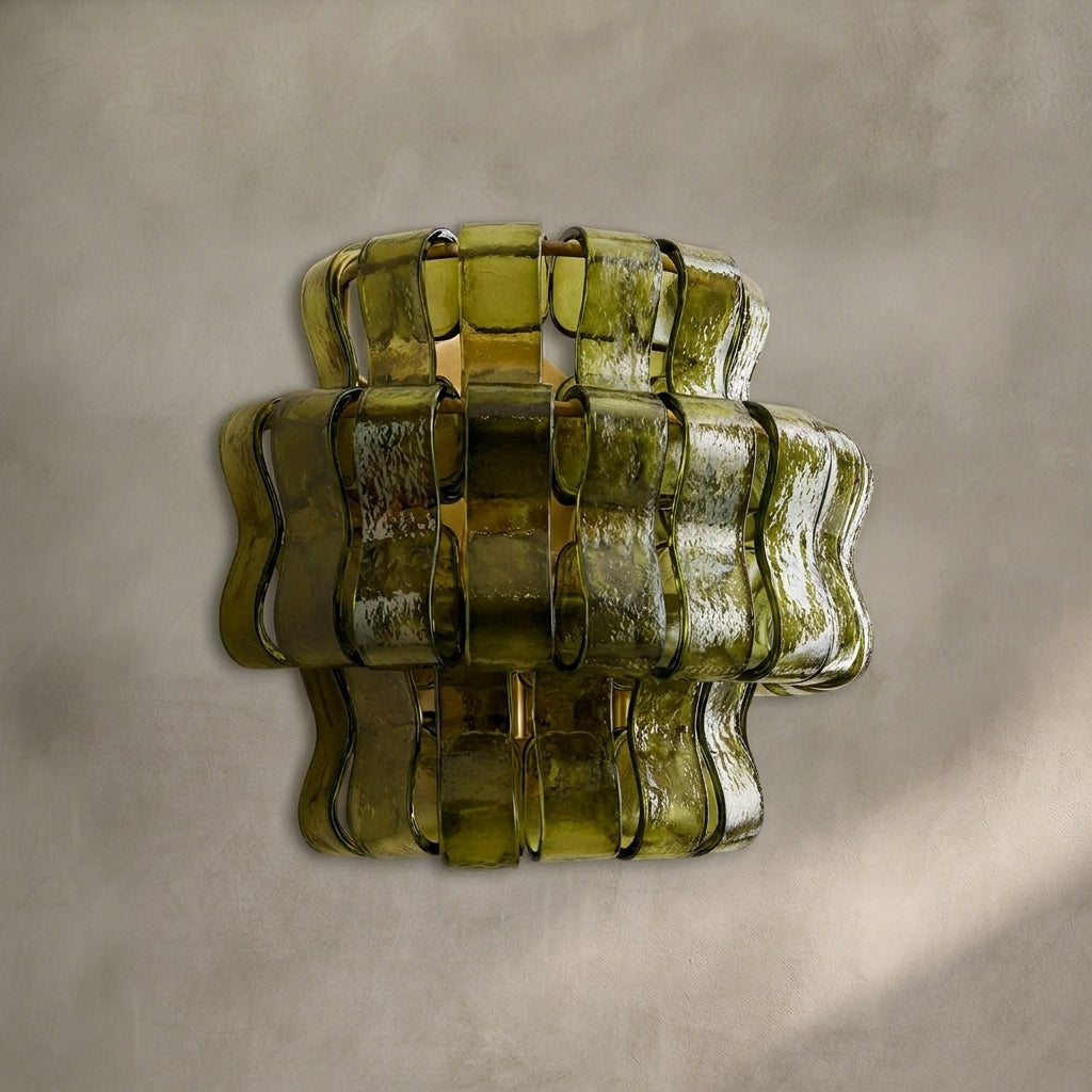 Morylighting Veridian Artisan Glass Sconce - Background Shot