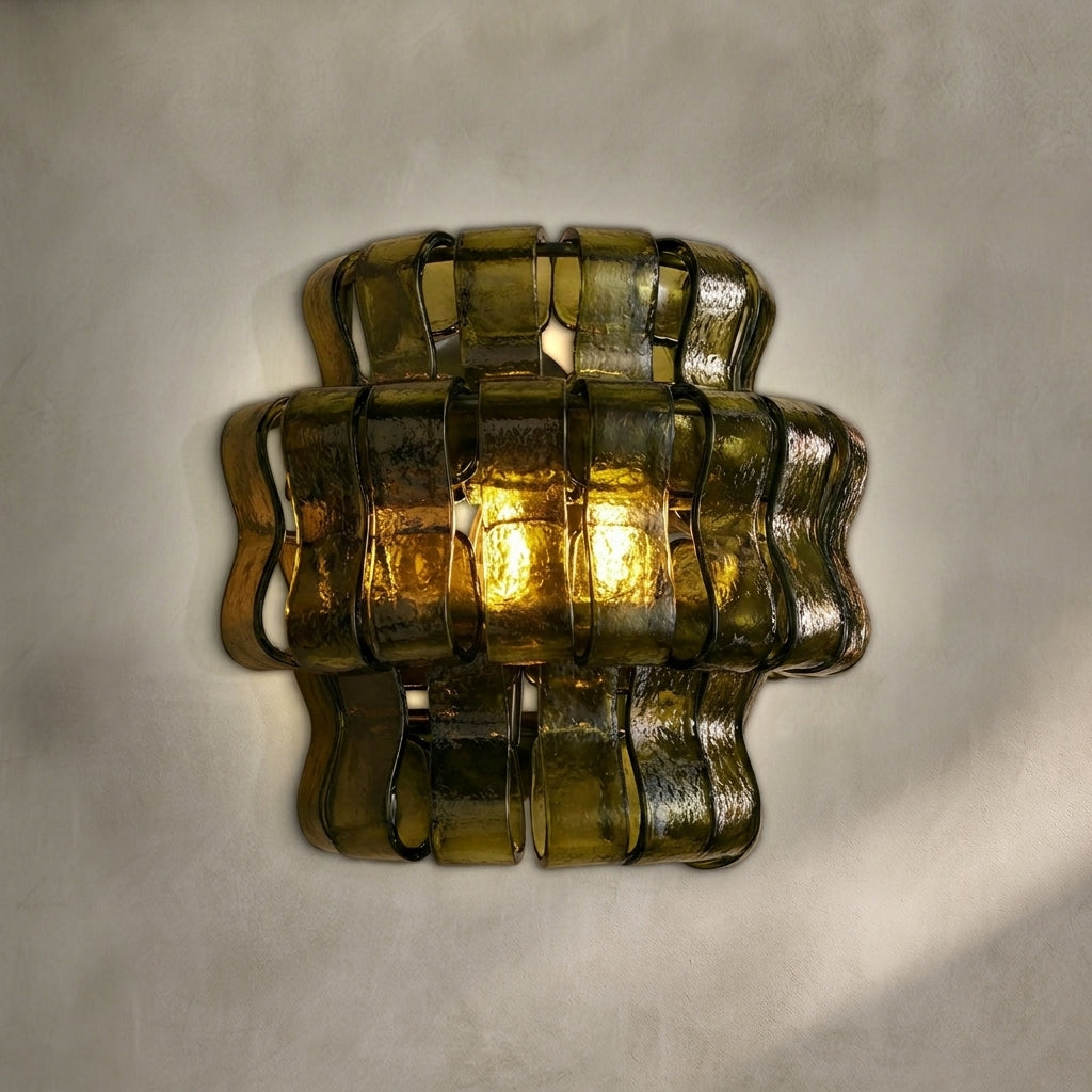 Morylighting Veridian Artisan Glass Sconce - Background Shot