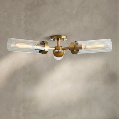 Morylighting Aura 3-Light Flushmount 31.5" Width x 31.5" Depth x 5.5" Height x 31.5" Diameter - Background Shot