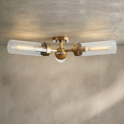 Morylighting Aura 3-Light Flushmount 31.5" Width x 31.5" Depth x 5.5" Height x 31.5" Diameter - Background Shot