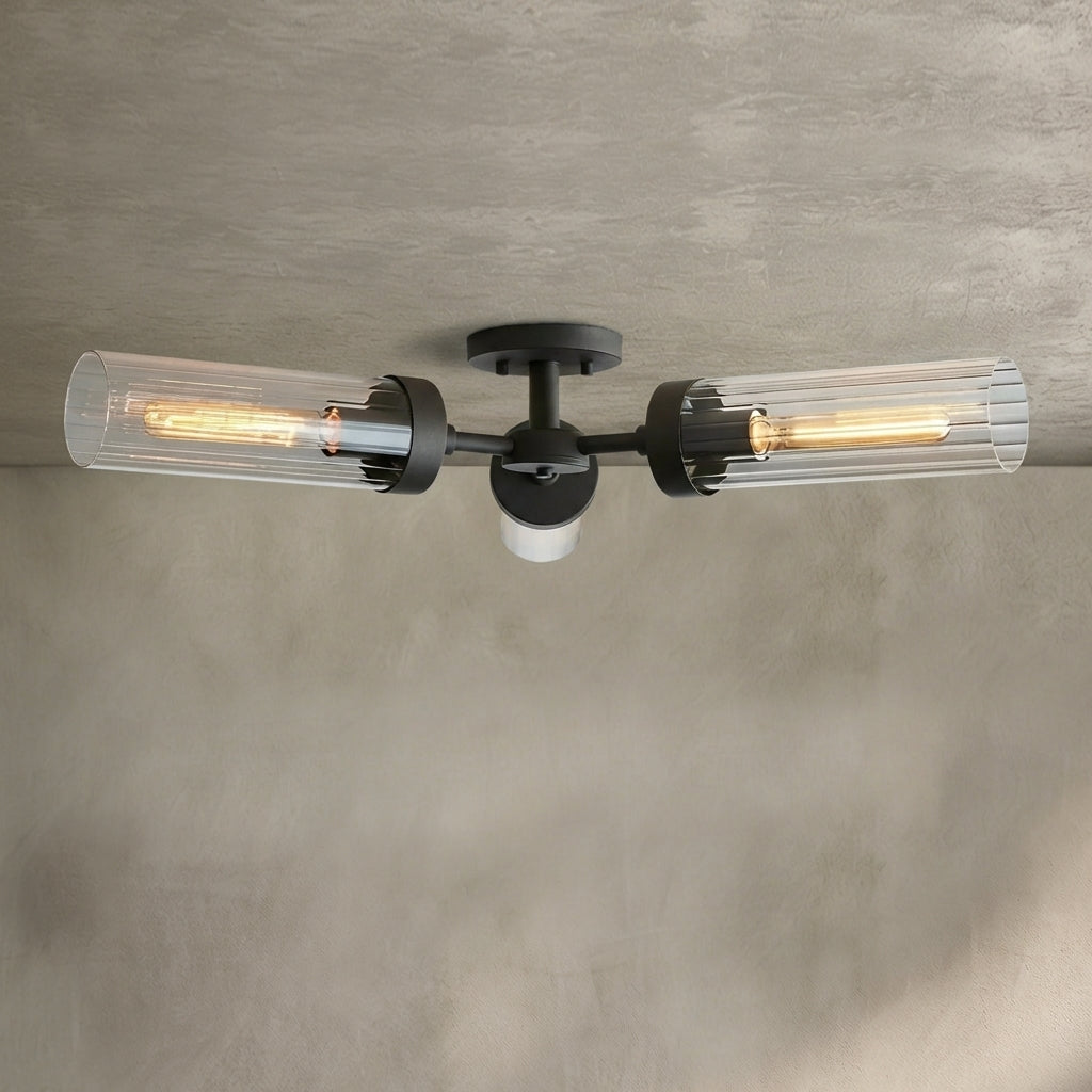 Morylighting Aura 3-Light Flushmount 31.5" Width x 31.5" Depth x 5.5" Height x 31.5" Diameter - Background Shot