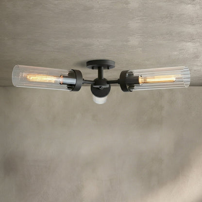 Morylighting Aura 3-Light Flushmount 31.5" Width x 31.5" Depth x 5.5" Height x 31.5" Diameter - Background Shot