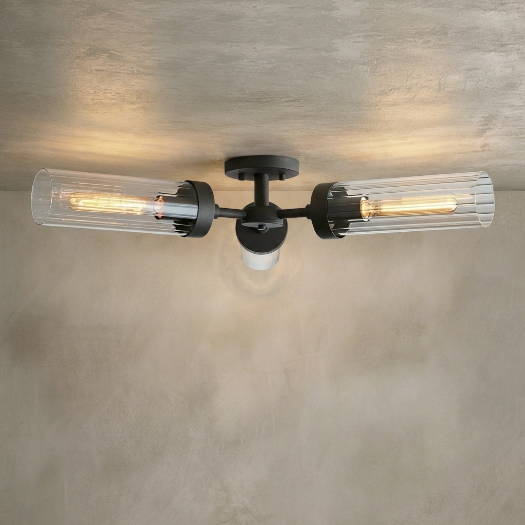 Morylighting Aura 3-Light Flushmount 31.5" Width x 31.5" Depth x 5.5" Height x 31.5" Diameter - Background Shot