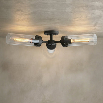 Morylighting Aura 3-Light Flushmount 31.5" Width x 31.5" Depth x 5.5" Height x 31.5" Diameter - Background Shot