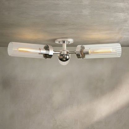 Morylighting Aura 3-Light Flushmount 31.5" Width x 31.5" Depth x 5.5" Height x 31.5" Diameter - Background Shot