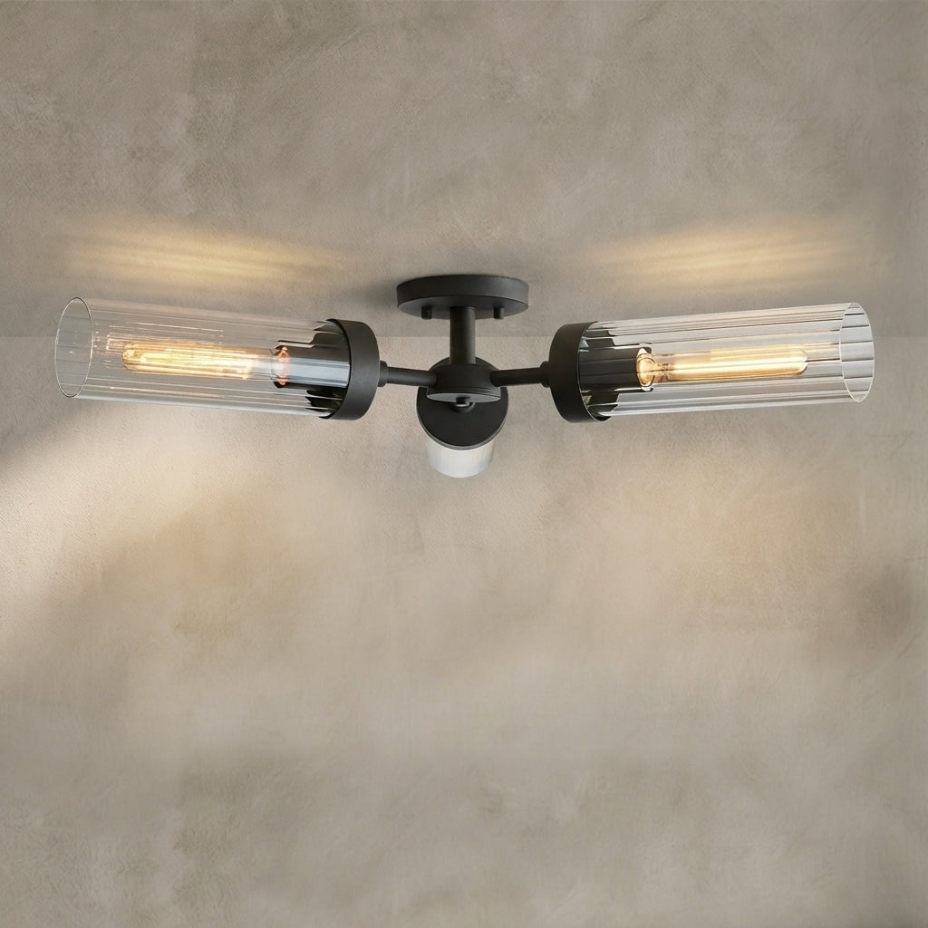 Morylighting Aura 3-Light Flushmount 31.5" Width x 31.5" Depth x 5.5" Height x 31.5" Diameter - Background Shot