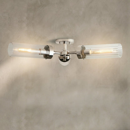 Morylighting Aura 3-Light Flushmount 31.5" Width x 31.5" Depth x 5.5" Height x 31.5" Diameter - Background Shot