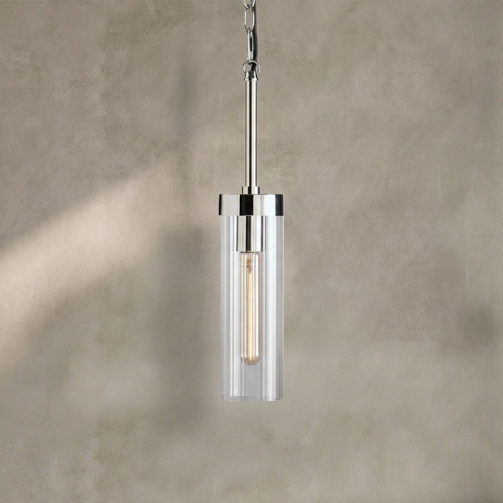 Morylighting Veridian Fluted Glass 1-Light Pendant - Background Shot