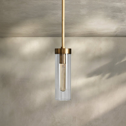 Morylighting Veridian Fluted Glass 1-Light Pendant - Background Shot