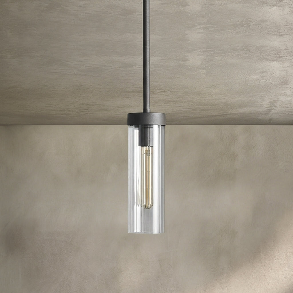 Morylighting Veridian Fluted Glass 1-Light Pendant - Background Shot
