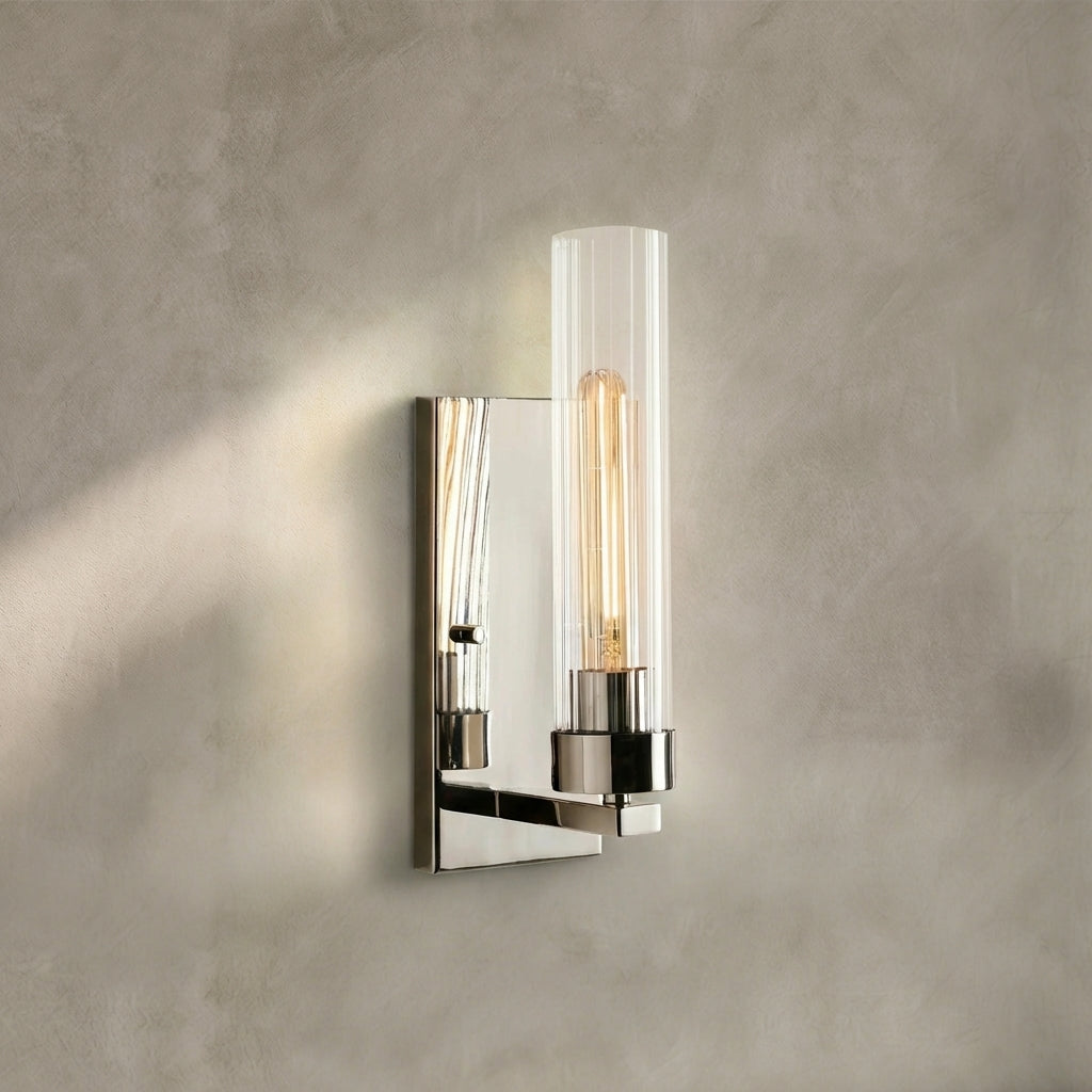 Morylighting Aura Fluted Glass 1-Light Wall Sconce - Background Shot