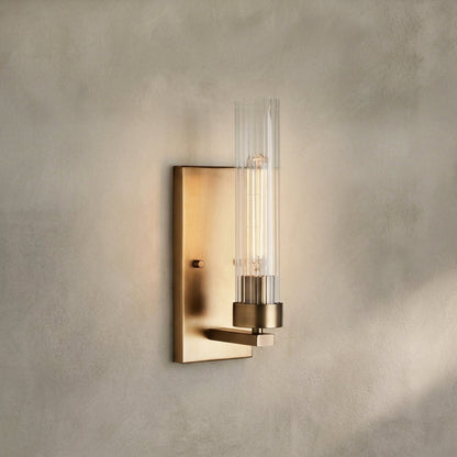 Morylighting Aura Fluted Glass 1-Light Wall Sconce - Background Shot