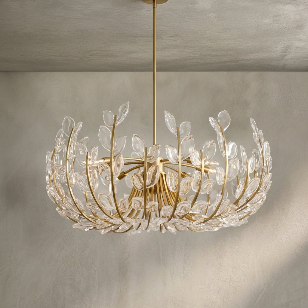 Morylighting Veridian Bloom 6/8 Lights Chandelier 26"32" - Background Shot
