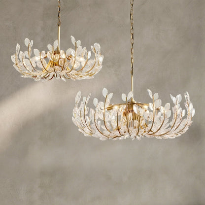 Morylighting Veridian Bloom 6/8 Lights Chandelier 26"32" - Background Shot