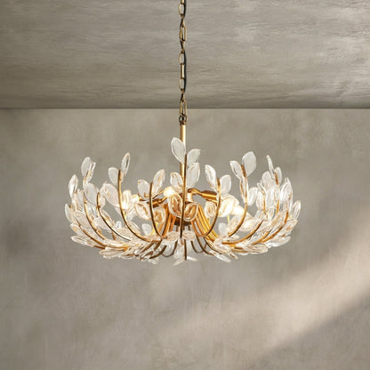 Morylighting Veridian Bloom 6/8 Lights Chandelier 26"32" - Background Shot