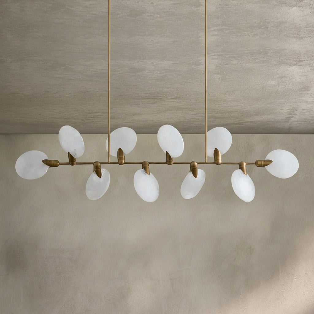 Morylighting Aura Linear Chandelier 62"74" - Background Shot