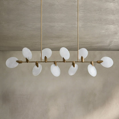 Morylighting Aura Linear Chandelier 62"74" - Background Shot