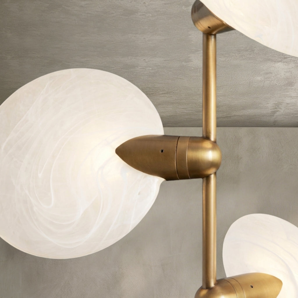 Morylighting Aura Grand Hand-Blown Glass 7-Light Pendant for Staircase Foyer 21.75" Diameter - Background Shot