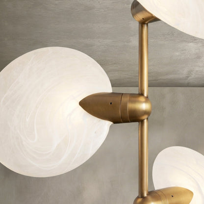 Morylighting Aura Grand Hand-Blown Glass 7-Light Pendant for Staircase Foyer 21.75" Diameter - Background Shot