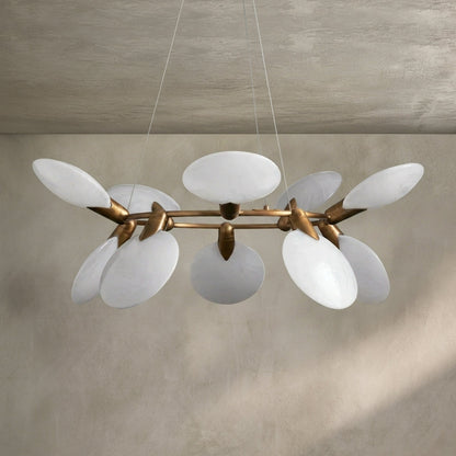 Morylighting Aura Petal 10-Light Chandelier 42.25" Width x 42.25" Depth x 14.5" Height x 42.25" Diameter - Background Shot